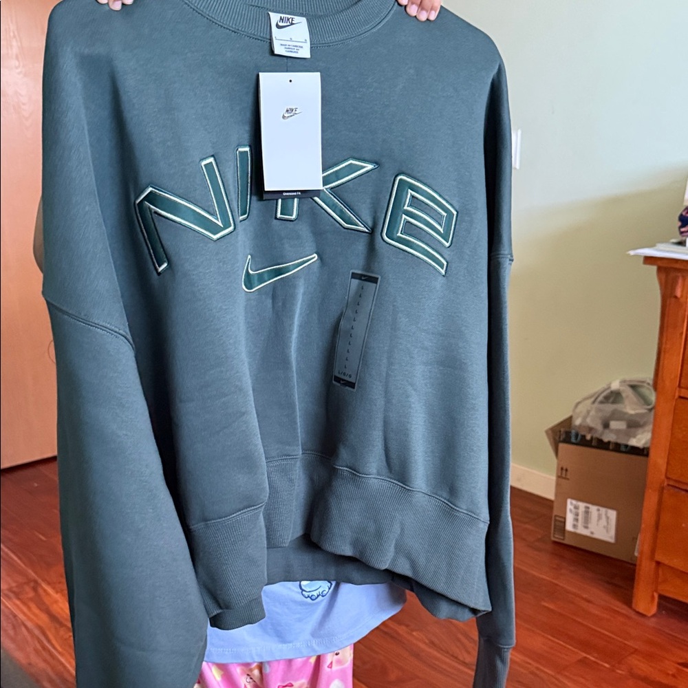 Nike Teal Green Logo Crewneck Sweatshirt